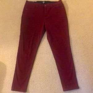 Lularoe dark red denim, size 32. NWOT